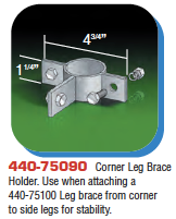stationary dock hardware - corner leg brace holder