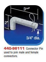 floating dock hardware - connector pin