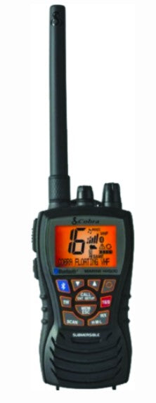 cobra marine mrhh500fltbt 6 watt floating handheld vhf radio with bluetooth wireless technology & rewind-say-again