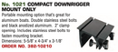scotty no. 1021 compact downrigger mount only