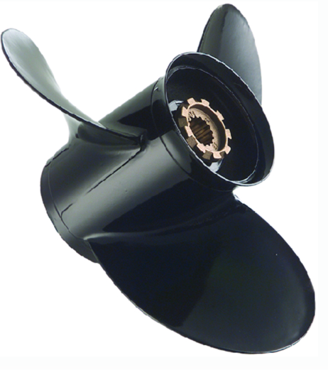 quicksilver black diamond outboard/sterndrive aluminum propeller 3 blade rh with 4-3/4" gearcase