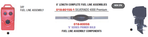 sierra 3/8" fuel line assembly - universal