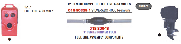 sierra 5/16" fuel line assembly - universal