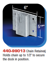 floating dock hardware - chain retainer