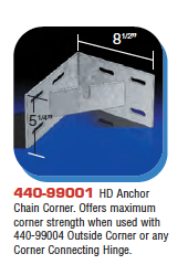 floating dock hardware - hd anchor chain corner