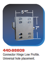 floating dock hardware - connector hinge low profile. universal hole placement.