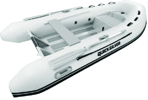 quicksilver aa380129n alu-rib 380, 3.80m inflatable boat w/aluminum double hull