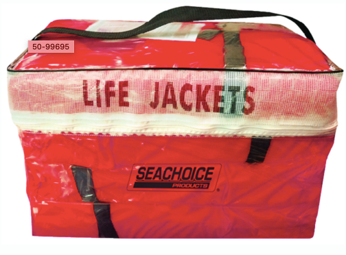seachoice 99695 keyhole life vest, adult, 4 pk.  - red