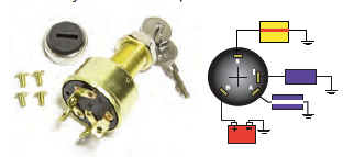 sierra ignition switch - 4 position conventional â€“ accessory â€“ off â€“ run â€“ start