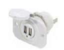 blue sea dual usb socket mount chargers, 2.1a white
