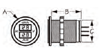 seadog dual round voltmeter
