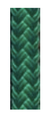 polyester yacht braid  green - sold by foot
