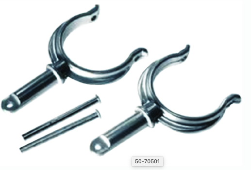 seachoice 70501 chrome plated zinc rowlock horns only (sold as pair)