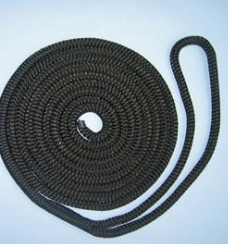 amma double braided nylon dock line 1/2" x 30' black