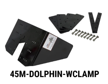 dolphin-trolling fin with no-drill clamp set