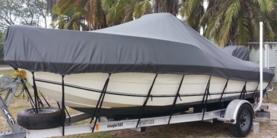 19' 6" carver styled-to-fit cover for v-hull runabouts with inboards