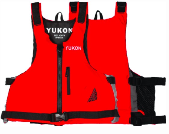 airhead 3300403ard yukon base paddle vest, youth, red
