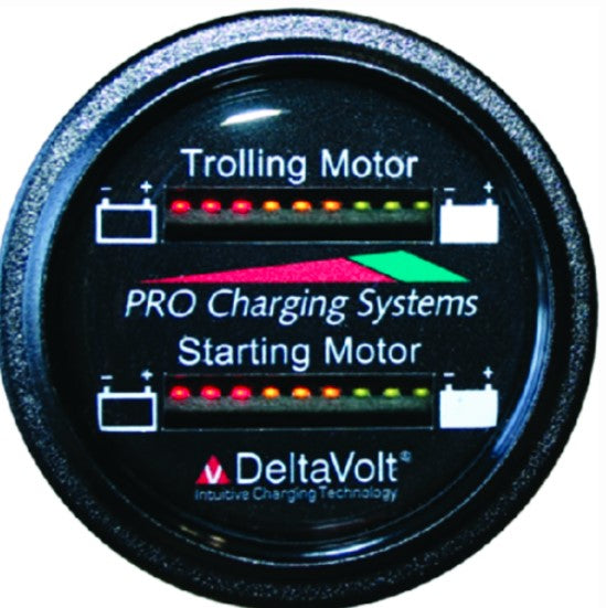 dual pro bfgduallith lithium battery gauge, dual round w/2 current transducers