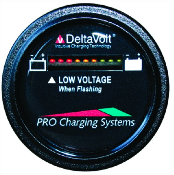 dual pro bfgrlith lithium battery gauge, single round