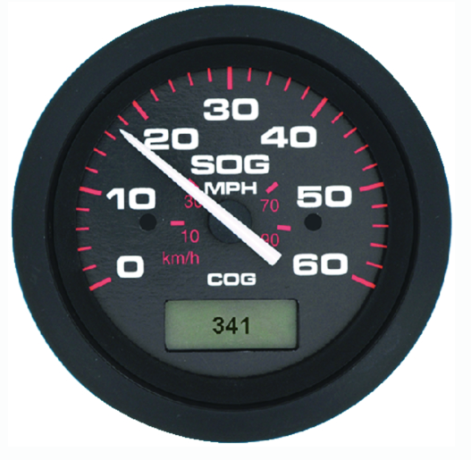 sierra amega black domed 35 mph gps speedometer