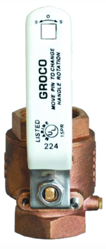 groco bronze full flow in-line ball valve