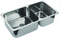 ambassador double rectangle stainless steel sink, ultra-mirror