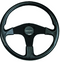 uflex corse steering wheel, black pvc grip w-black spokes