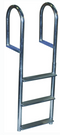 dock edge welded aluminum fixed wide step ladder