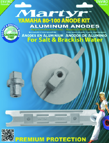 martyr anode kit for yamaha 80-100 hp outboards