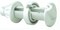 seachoice 17921 cable thru hull fitting - white - 1-4" slot, 1-1-4" flange
