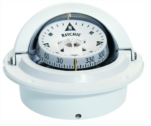 voyager compass-flush mount, combi dial, white