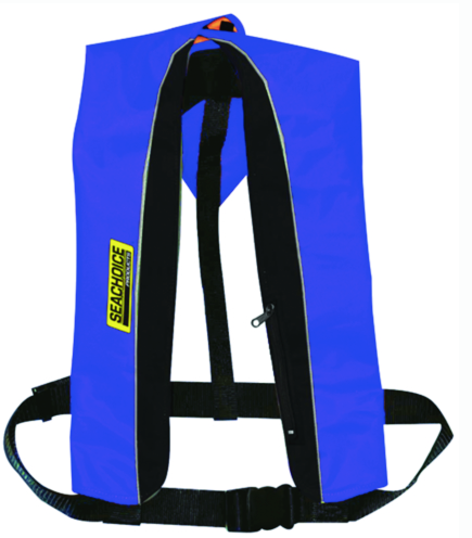 seachoice  type v inflatable pfd man-auto - canada only - blue-black