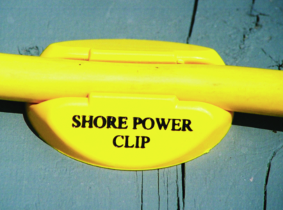 dock edge shore power clip for 30 amp cords yellow (4-bag)