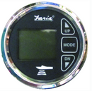 faria in-dash dual temperature digital depth sounder with transom mounted transd black