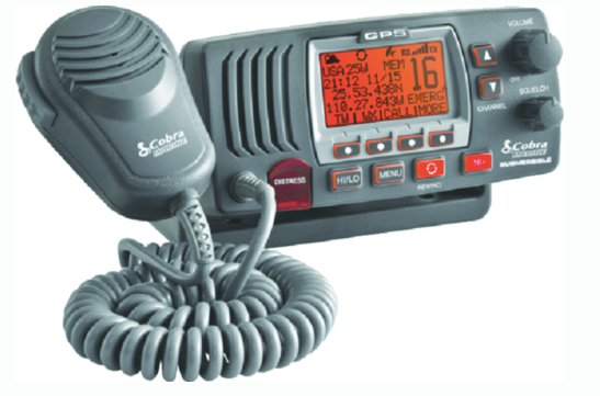 cobra fixed mount class d vhf radio with built-in gps receiver (includes
