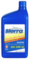 sierra 25w50 fcw 4-cycle outboard synthetic blend oil,