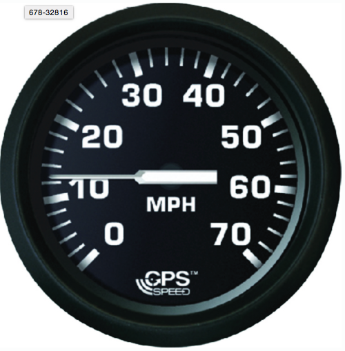 faria 32816 euro black 4" gauge - 60 mph gps speedometer