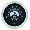 black sterling tachometer-voltmeter, 7000 rpm
