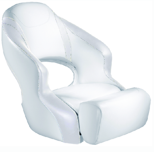 attwood 98966bw2 aergo fully upholstered w-flip-up bolster, bright white-bright