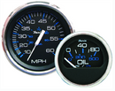 faria chesapeake ss black 4" gauge - mechanical speedometer