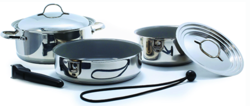 kuuma 58375 stainless steel nesting" cookware" ceramic coating - 7 pc set