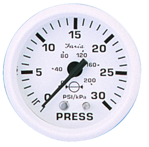 faria dress white 2" water pressure gauge kit 30 psi