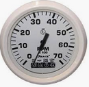 faria dress white 4" gauge - 7000 rpm tachometer with system check indicator (ga