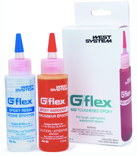 west system g-flex epoxy bottles, 8 oz. (2ea 4 oz. bottles)