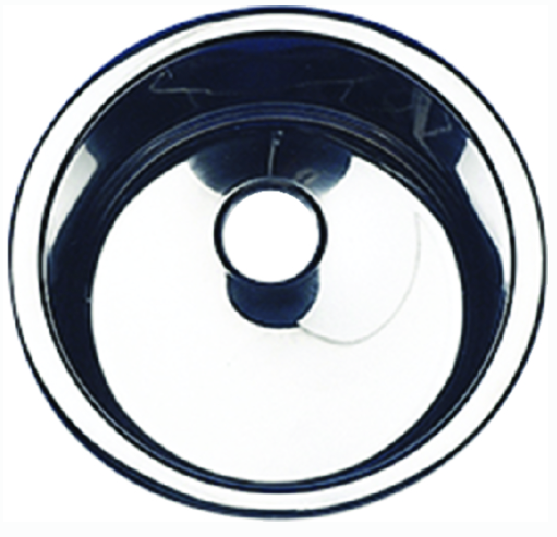 scandvik 10243 cylindrical marine stainless steel mirror finish 13-3-16" sink