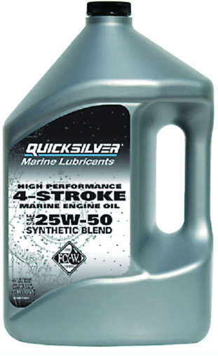 4-stroke synthetic blend fc-w outboard oil, 25w-50 4l