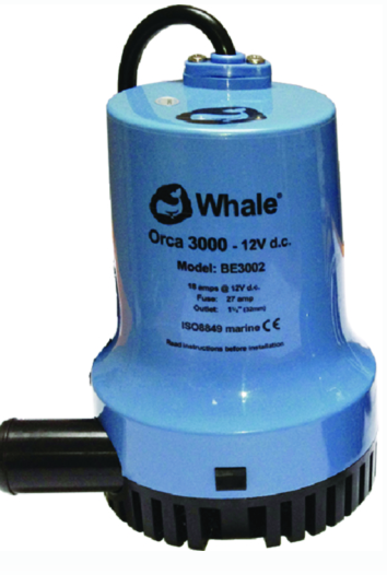 whale be2002 orca bilge pump, 2000 gph, 12v