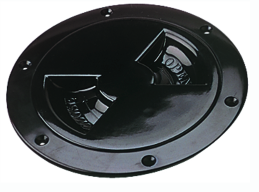 sea-dog screw out deck plate, black