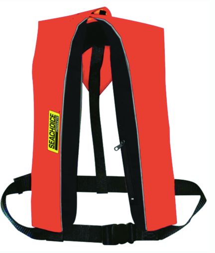 seachoice type v inflatable pfd - canada only - red-black