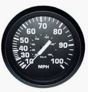 faria 32814 euro 4" gauge - speedometer, 100 mph